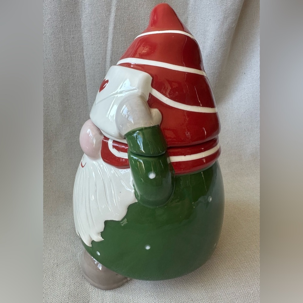 10 Strawberry Street Whimsical Cupboard Gnome Heart Canister Jar 13” - Picture 4 of 7